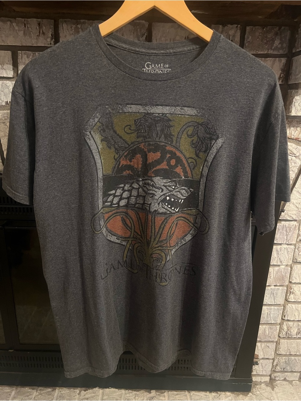 Men’s Charcoal Graphic Tee - House Stark Crest